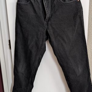 Levi's Women's 551 Relaxed Straight Jeans Zipper Fly Charcoal Black Size 30x27